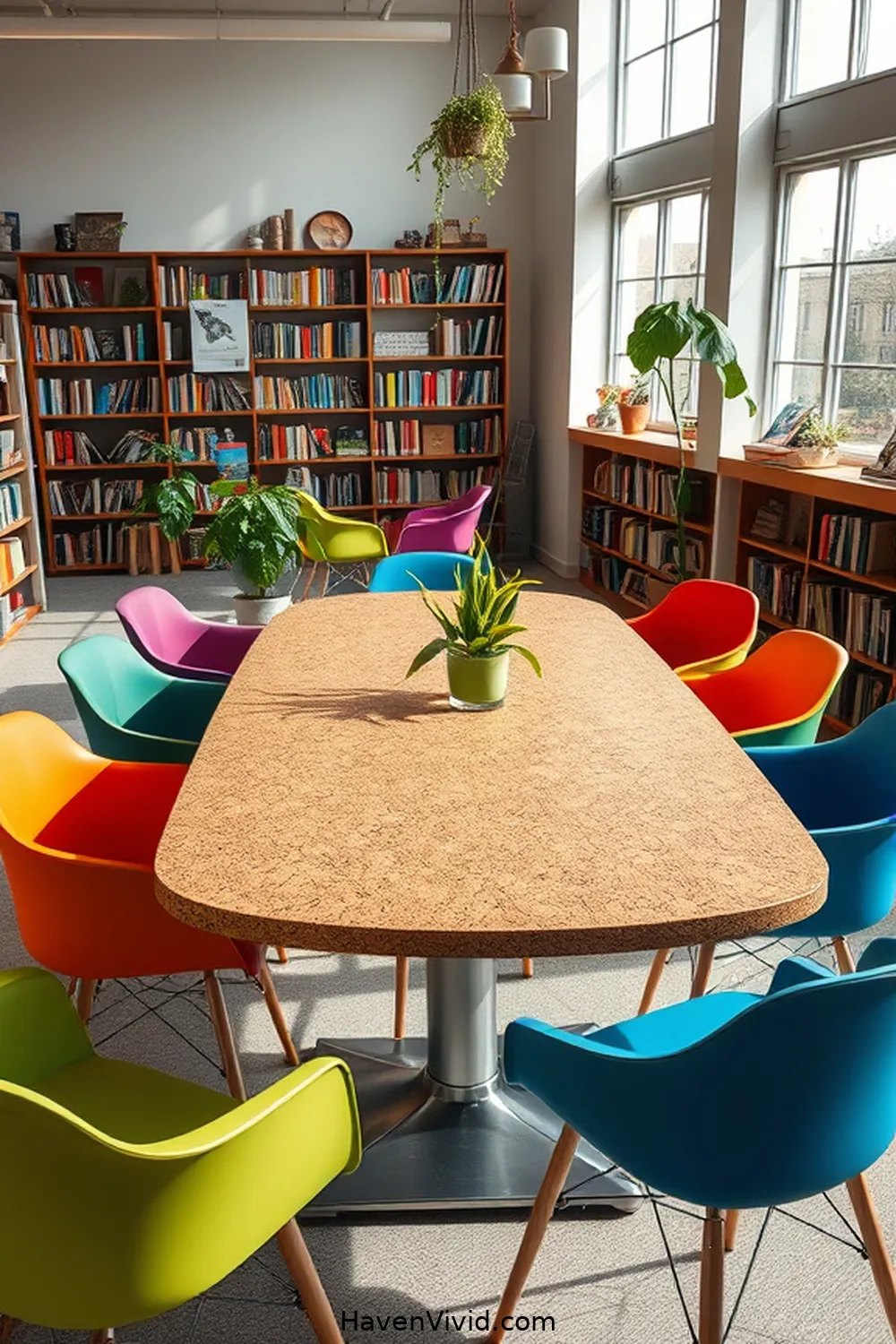 20 Creative Ways of Using Cork in Artistic Library Spaces 10 Cork Table Tops for Collaborative Spaces for 20 Creative Ways of Using Cork in Artistic Library Spaces