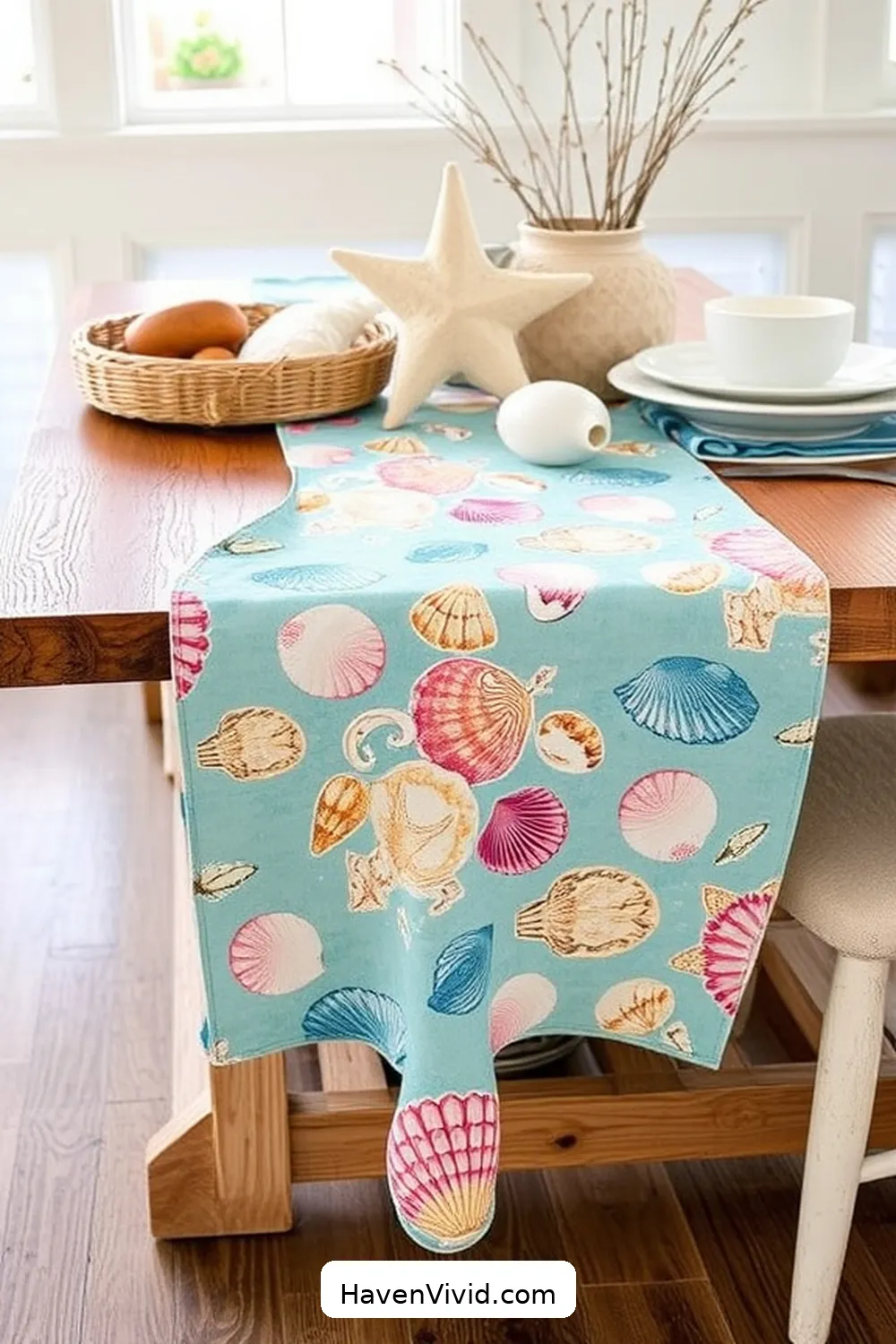 20 Creative Ways to Embrace Coastal Living in Your Entryway Using Upcycled Fabric 15 Coastal Fabric Table Runner for 20 Creative Ways to Embrace Coastal Living in Your Entryway Using Upcycled Fabric