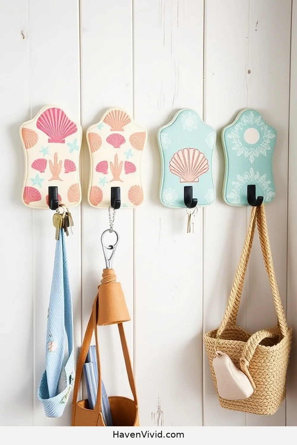 20 Creative Ways to Embrace Coastal Living in Your Entryway Using Upcycled Fabric 13 DIY Fabric Wall Hooks for 20 Creative Ways to Embrace Coastal Living in Your Entryway Using Upcycled Fabric
