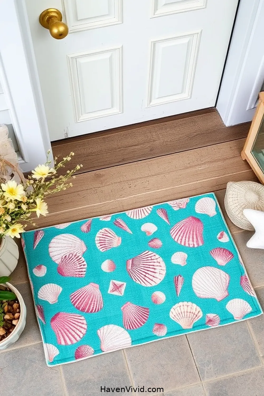20 Creative Ways to Embrace Coastal Living in Your Entryway Using Upcycled Fabric 6 Upcycled Fabric Door Mat for 20 Creative Ways to Embrace Coastal Living in Your Entryway Using Upcycled Fabric