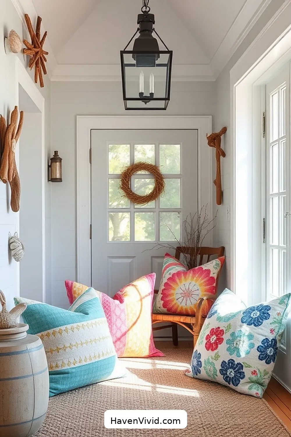 20 Creative Ways to Embrace Coastal Living in Your Entryway Using Upcycled Fabric 14 Upcycled Fabric Pillows for 20 Creative Ways to Embrace Coastal Living in Your Entryway Using Upcycled Fabric