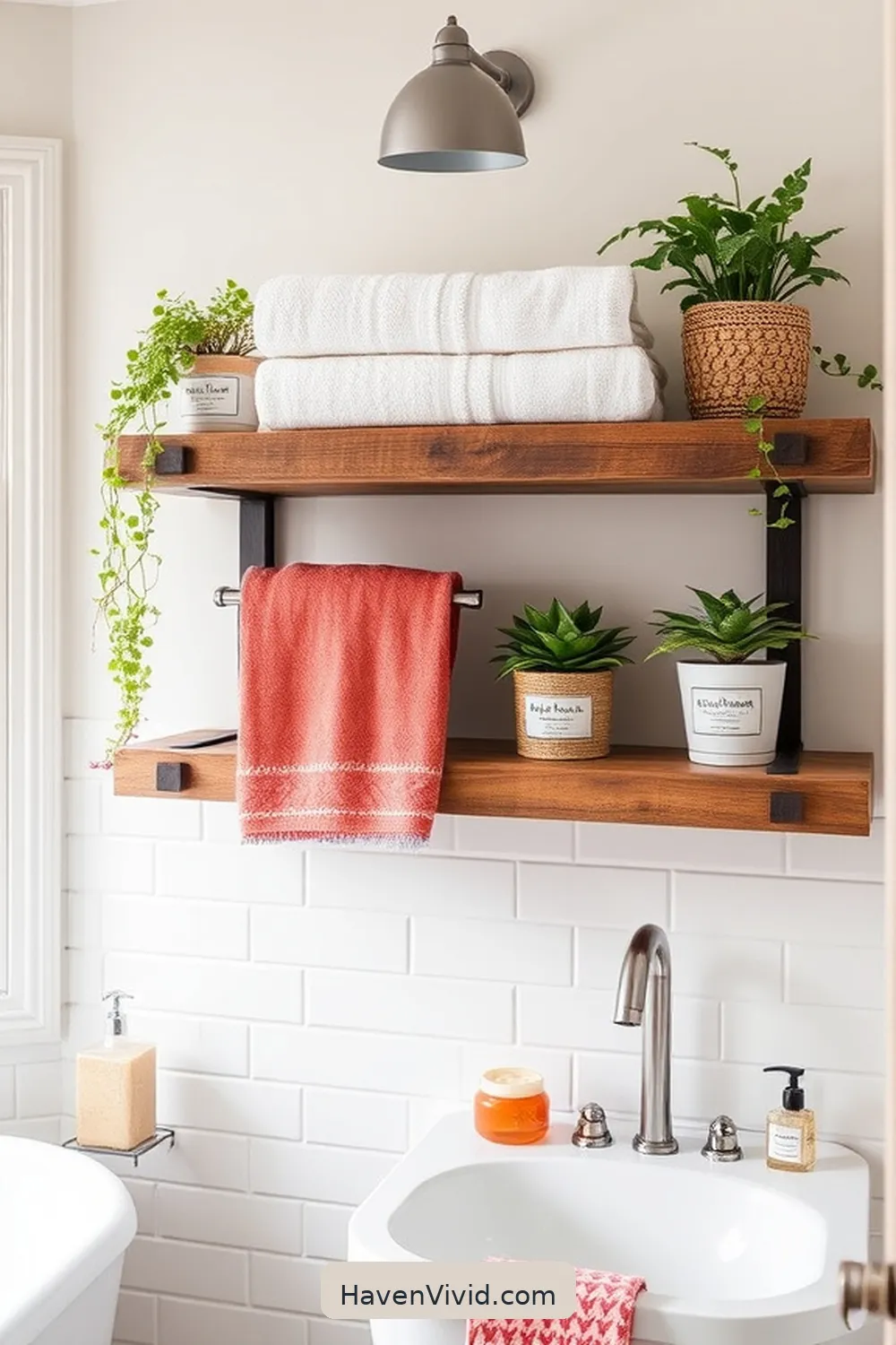 20 Reclaimed Materials for a Family-Friendly Bathroom 9 Reclaimed Barn Wood for Shelving for 20 Reclaimed Materials for a Family-Friendly Bathroom