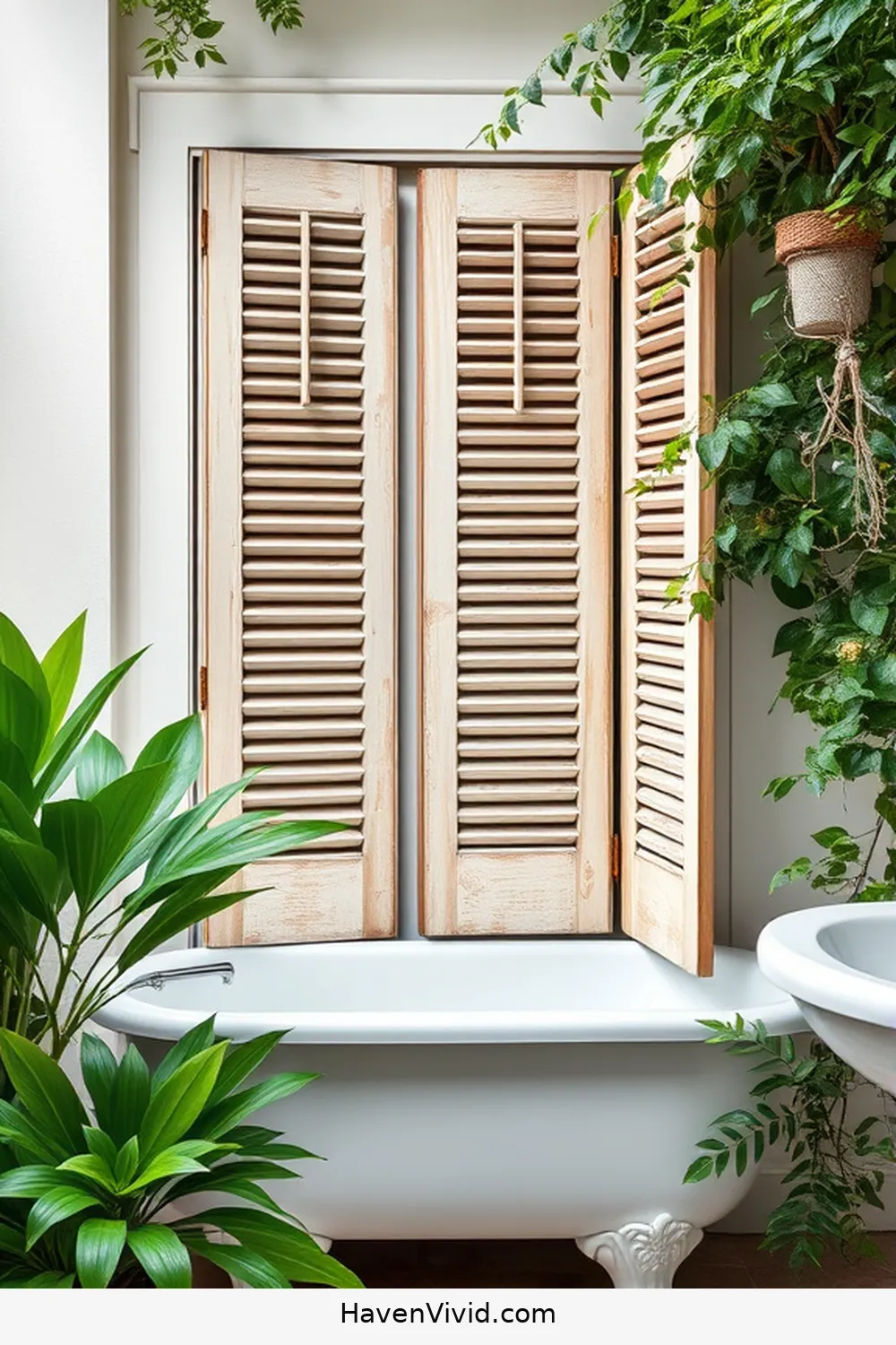 20 Reclaimed Materials for a Family-Friendly Bathroom 19 Reclaimed Shutters for Privacy Screens for 20 Reclaimed Materials for a Family-Friendly Bathroom