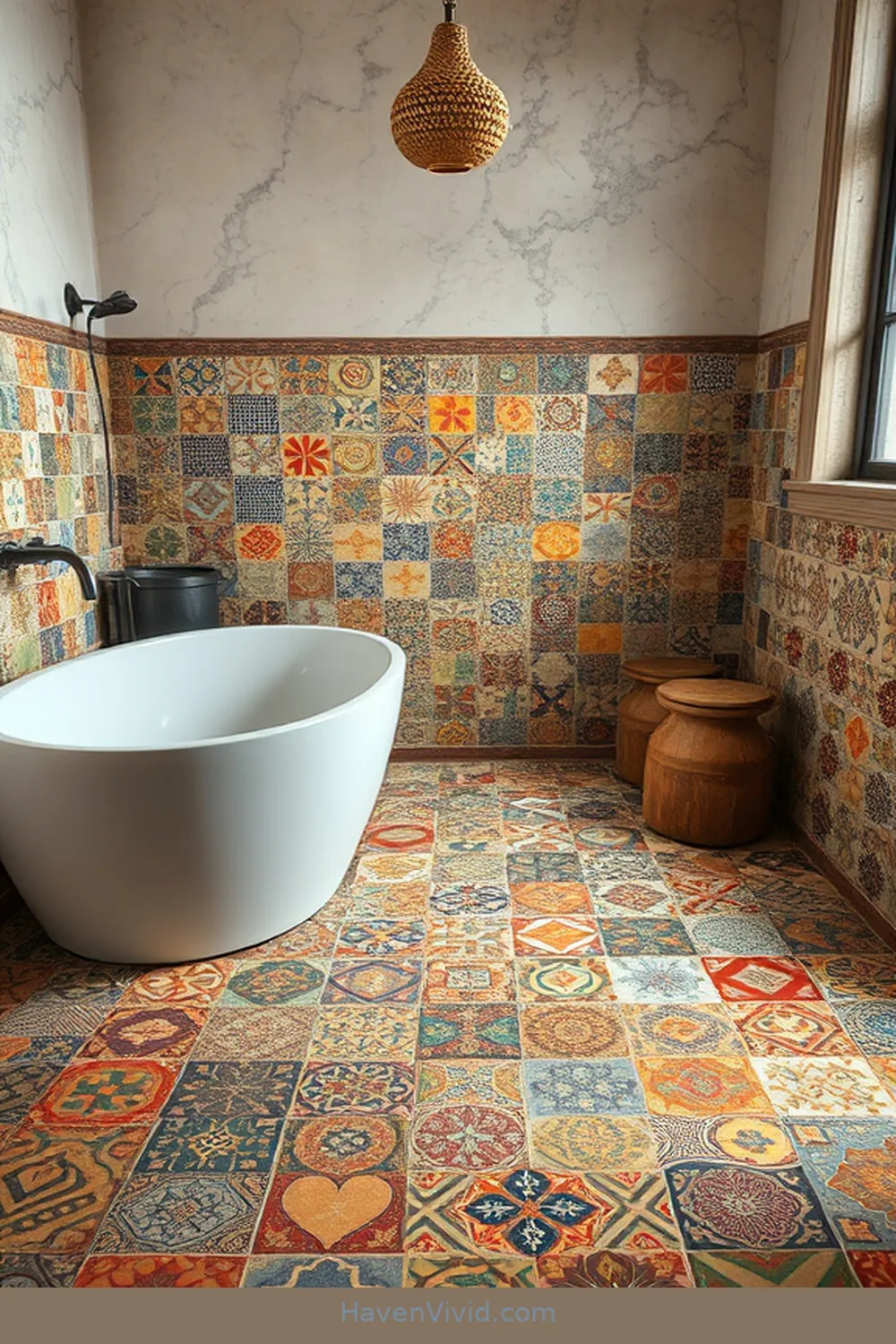 20 Reclaimed Materials for a Family-Friendly Bathroom 3 Salvaged Tiles for Flooring for 20 Reclaimed Materials for a Family-Friendly Bathroom