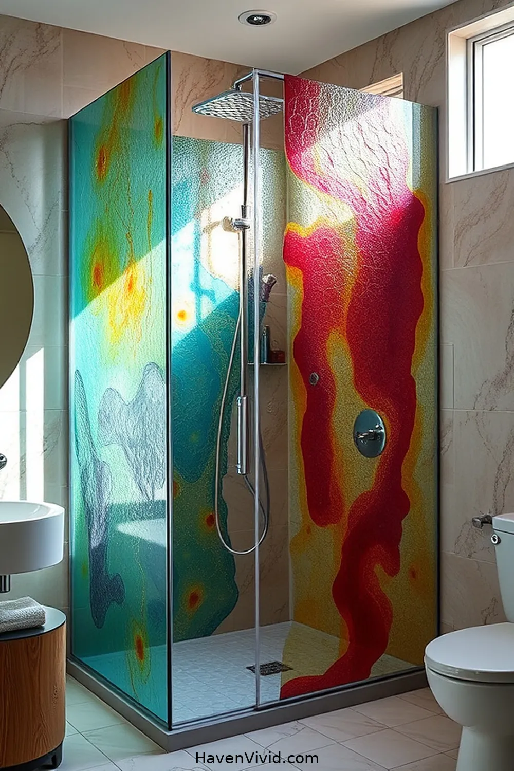 20 Reclaimed Materials for a Family-Friendly Bathroom 4 Upcycled Glass for Shower Enclosures for 20 Reclaimed Materials for a Family-Friendly Bathroom
