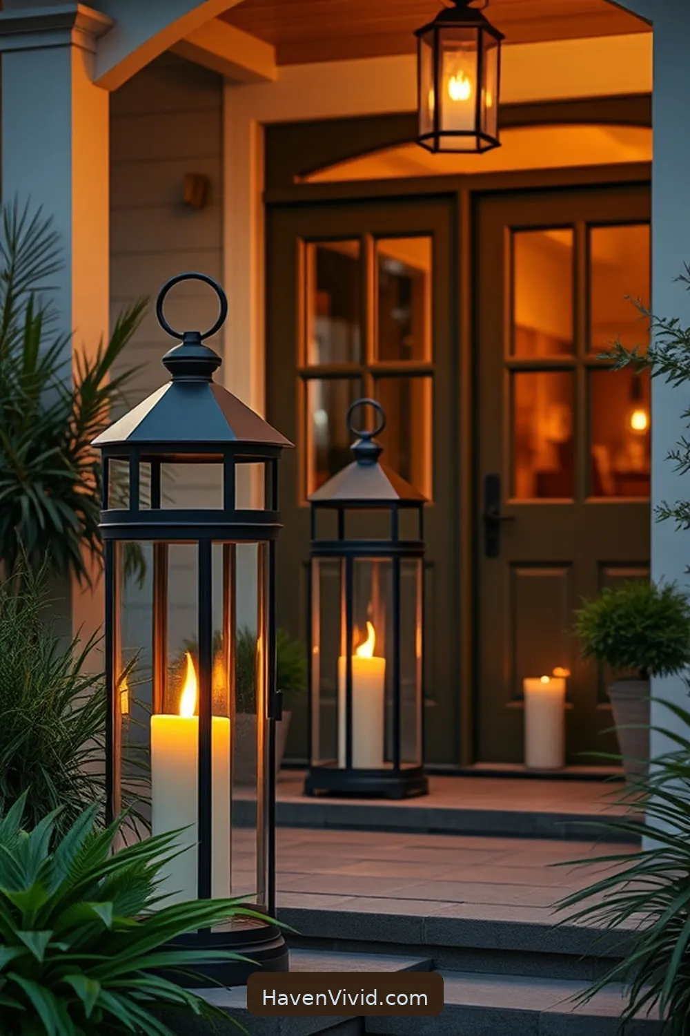 20 Solar-Powered Lights for a Family-Friendly Living Entryway 15 Solar Lanterns With Flickering Flames for 20 Solar-Powered Lights for a Family-Friendly Living Entryway