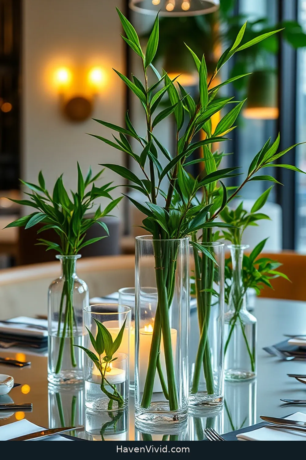 20 Stylish Ways to Use Bamboo in Your Urban Dining Room 7 Bamboo Centerpieces for 20 Stylish Ways to Use Bamboo in Your Urban Dining Room