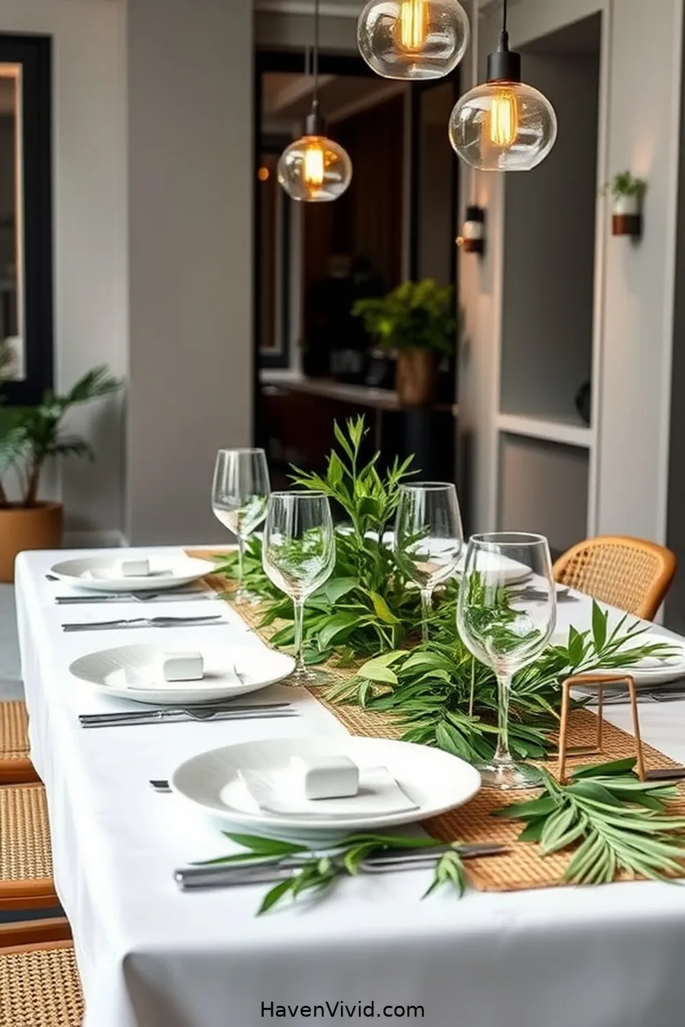 20 Stylish Ways to Use Bamboo in Your Urban Dining Room 14 Bamboo Table Runner for 20 Stylish Ways to Use Bamboo in Your Urban Dining Room
