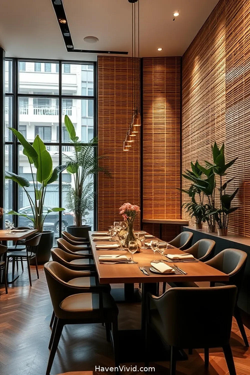 20 Stylish Ways to Use Bamboo in Your Urban Dining Room 13 Bamboo Wall Panels for 20 Stylish Ways to Use Bamboo in Your Urban Dining Room