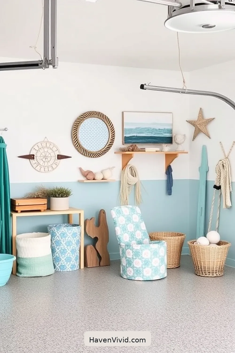 20 Tips for Coastal Living in Your Garage Using Upcycled Fabric 2 Choose a Color Palette Inspired by the Ocean for 20 Tips for Coastal Living in Your Garage Using Upcycled Fabric