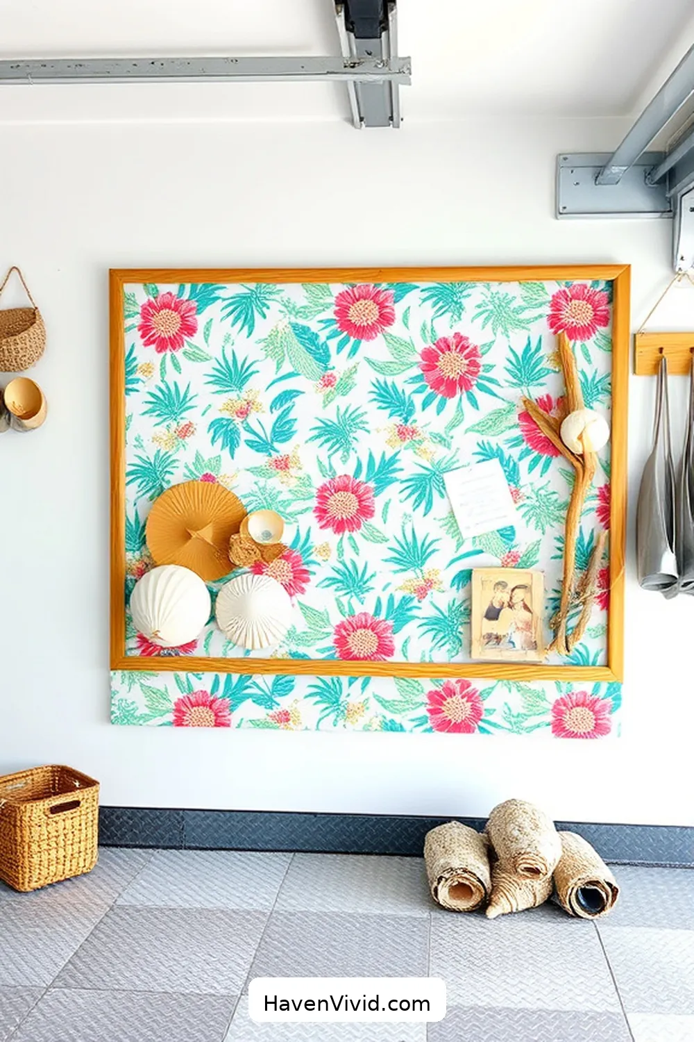 20 Tips for Coastal Living in Your Garage Using Upcycled Fabric 15 Design a Fabric-Covered Bulletin Board for 20 Tips for Coastal Living in Your Garage Using Upcycled Fabric