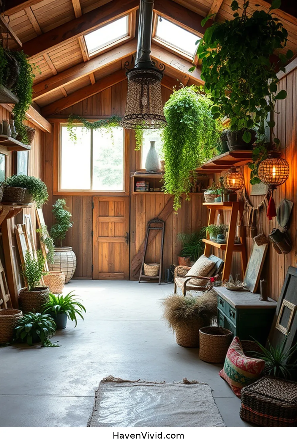 20 Tips for Creating Farmhouse Living in Your Garage Using Natural Fibers 2 Embrace Natural Wood Elements for 20 Tips for Creating Farmhouse Living in Your Garage Using Natural Fibers