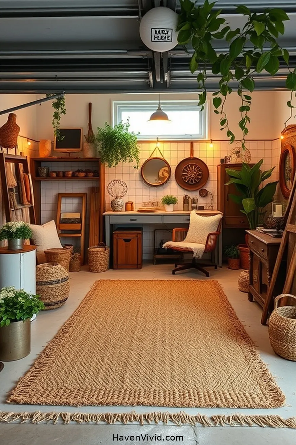 20 Tips for Creating Farmhouse Living in Your Garage Using Natural Fibers 4 Use Jute Rugs for Warmth for 20 Tips for Creating Farmhouse Living in Your Garage Using Natural Fibers