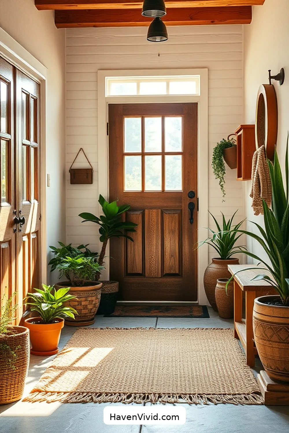 20 Tips for Creating Farmhouse Living in Your Garage Using Natural Fibers 17 Use a Sisal Doormat for Entryway for 20 Tips for Creating Farmhouse Living in Your Garage Using Natural Fibers