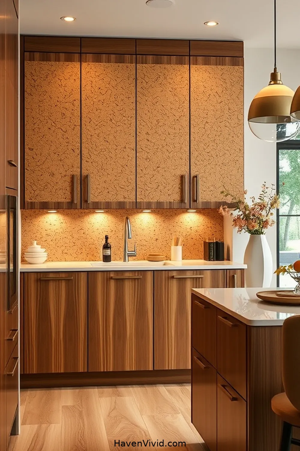 20 Tips for a Glamorous Kitchen Using Cork Elements 5 Add Cork Cabinet Inserts for a Stylish Touch for 20 Tips for a Glamorous Kitchen Using Cork Elements