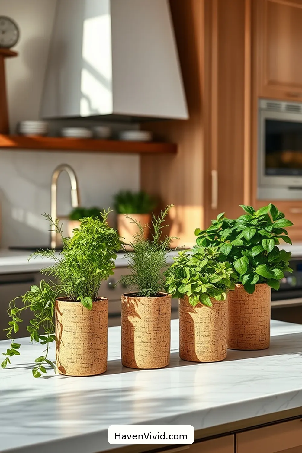 20 Tips for a Glamorous Kitchen Using Cork Elements 14 Add Cork Planters for a Green Element for 20 Tips for a Glamorous Kitchen Using Cork Elements