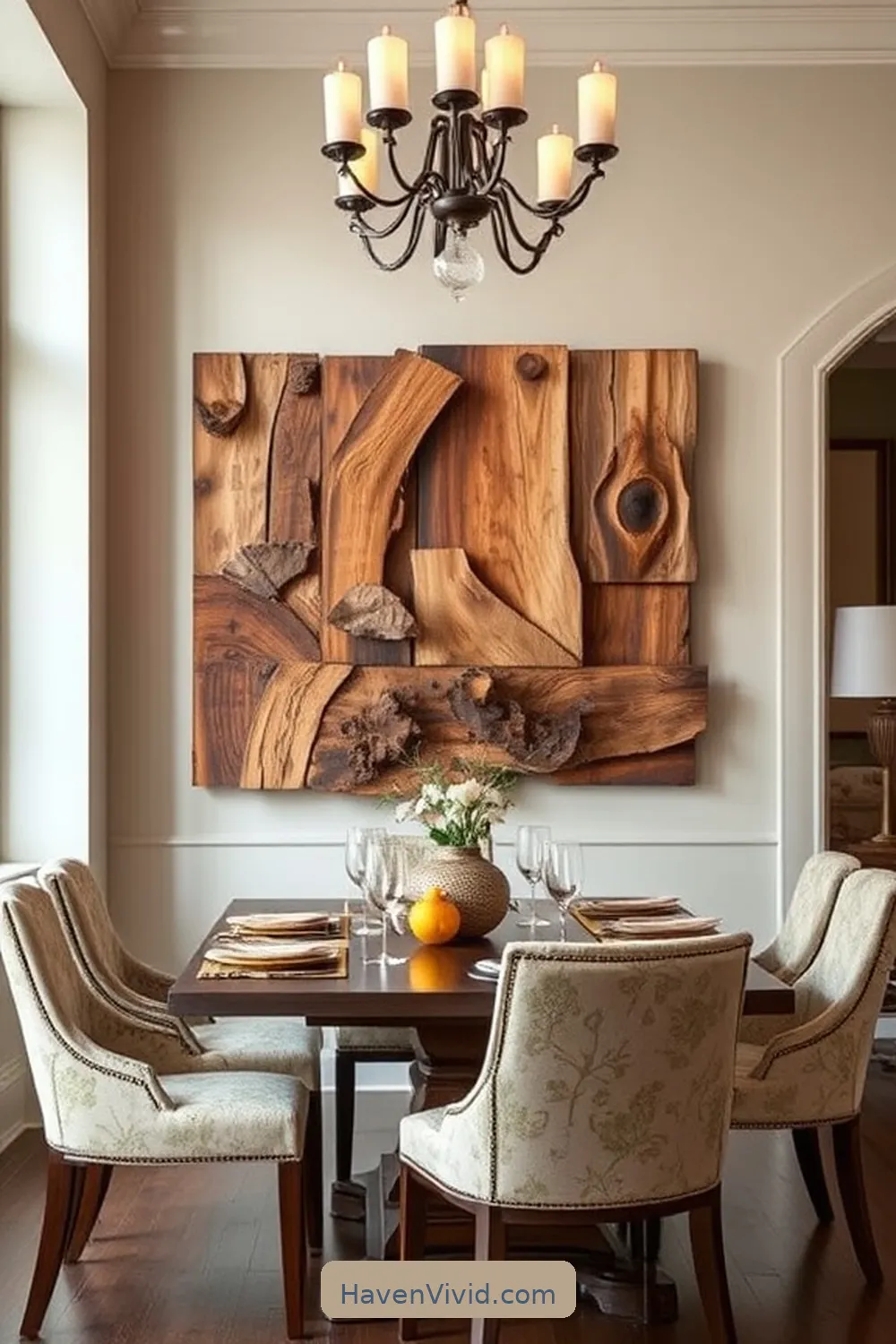20 Ways for Farmhouse Living in Your Dining Room Using Recycled Wood 20 Decorative Wooden Wall Art for 20 Ways for Farmhouse Living in Your Dining Room Using Recycled Wood