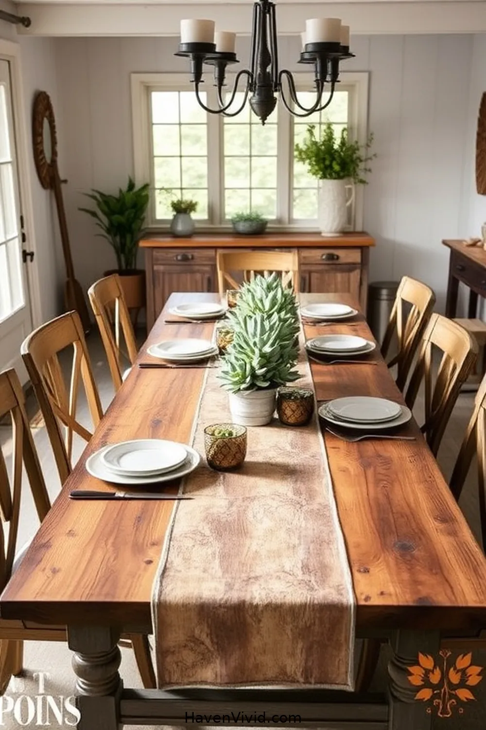 20 Ways for Farmhouse Living in Your Dining Room Using Recycled Wood 18 Mixed Wood Table Runner for 20 Ways for Farmhouse Living in Your Dining Room Using Recycled Wood