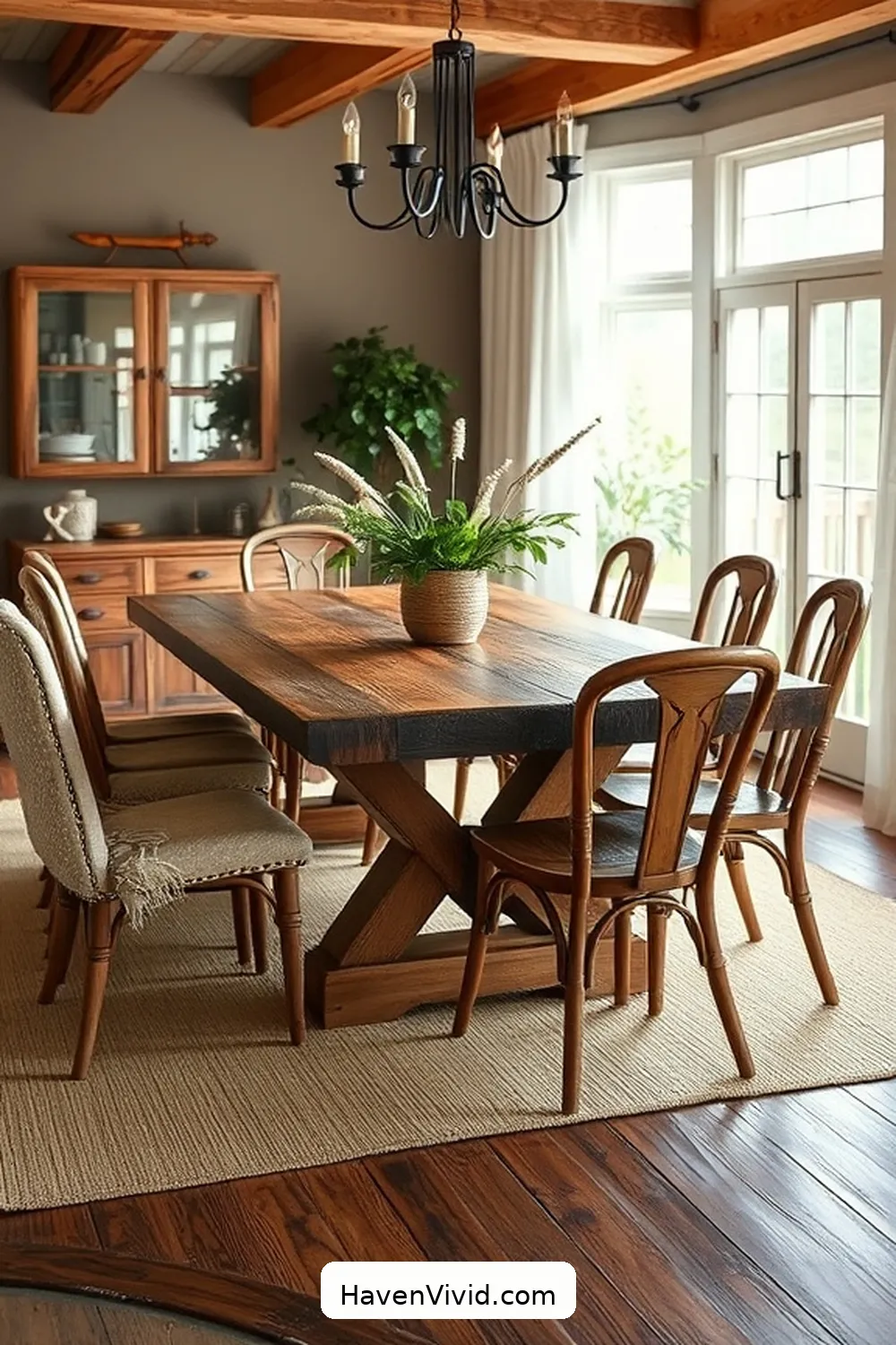 20 Ways for Farmhouse Living in Your Dining Room Using Recycled Wood 2 Reclaimed Wood Dining Table for 20 Ways for Farmhouse Living in Your Dining Room Using Recycled Wood