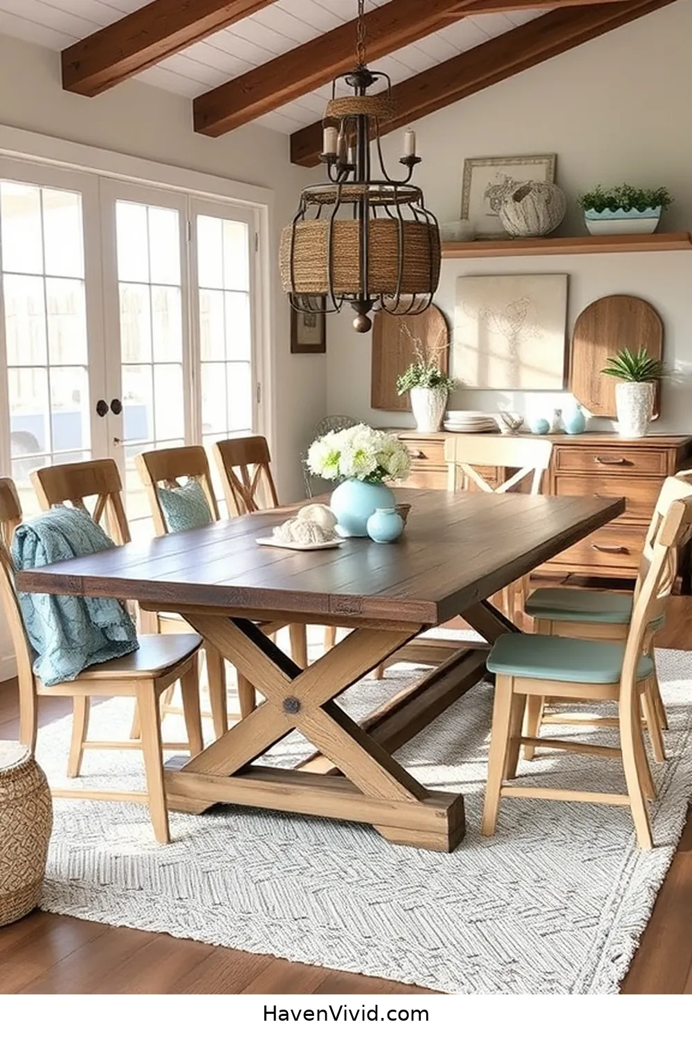 20 Ways to Achieve Coastal Living in Your Dining Room Using Recycled Wood 2 Build a Reclaimed Wood Dining Table for 20 Ways to Achieve Coastal Living in Your Dining Room Using Recycled Wood