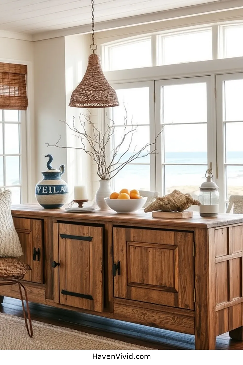 20 Ways to Achieve Coastal Living in Your Dining Room Using Recycled Wood 5 Design a Rustic Wood Sideboard for 20 Ways to Achieve Coastal Living in Your Dining Room Using Recycled Wood