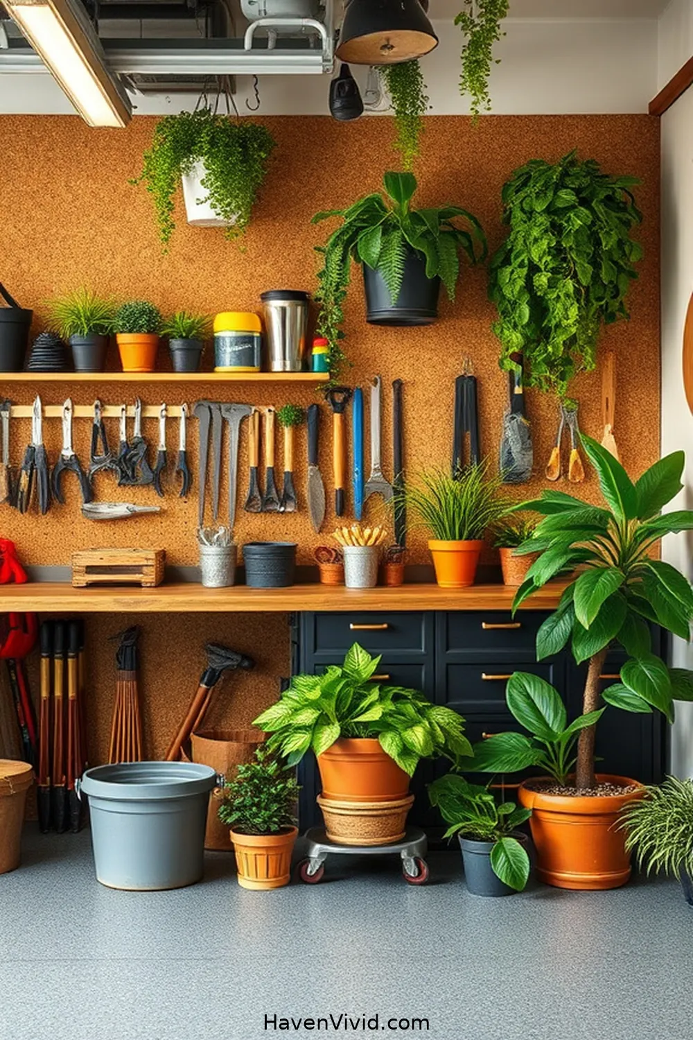 20 Ways to Create Family-Friendly Living in Your Garage Using Cork 13 Cork Backsplash for a Functional Workspace for 20 Ways to Create Family-Friendly Living in Your Garage Using Cork