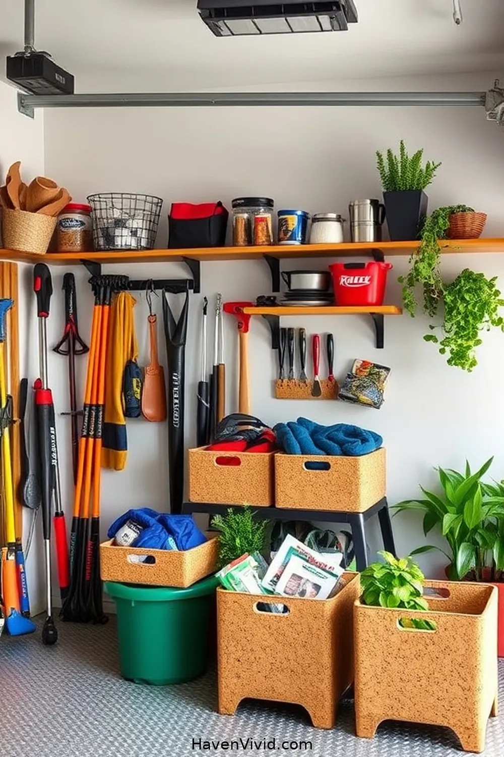 20 Ways to Create Family-Friendly Living in Your Garage Using Cork 5 Cork Storage Bins for Organized Spaces for 20 Ways to Create Family-Friendly Living in Your Garage Using Cork