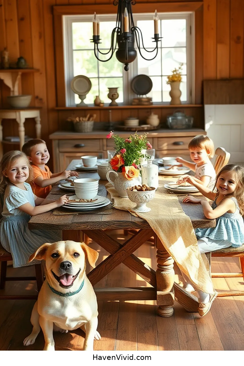 20 Ways to Create a Family-Friendly Dining Room Using Recycled Wood 2 Build a Rustic Reclaimed Wood Dining Table for 20 Ways to Create a Family-Friendly Dining Room Using Recycled Wood