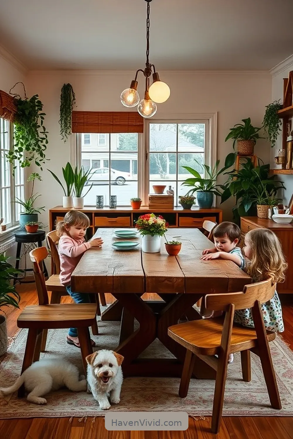 20 Ways to Create a Family-Friendly Dining Room Using Recycled Wood 15 Design a Multi-Functional Dining Room With Wood for 20 Ways to Create a Family-Friendly Dining Room Using Recycled Wood