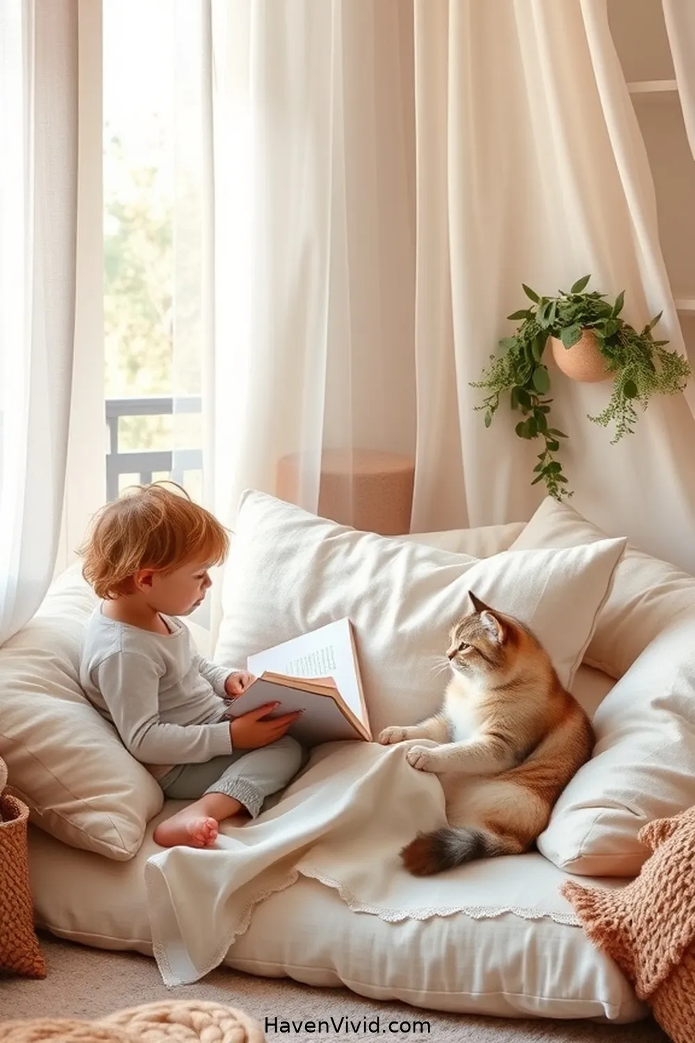 20 Ways to Create a Glamorous Nursery Using Natural Fibers 16 Create a Cozy Reading Nook With Linen Cushions for 20 Ways to Create a Glamorous Nursery Using Natural Fibers
