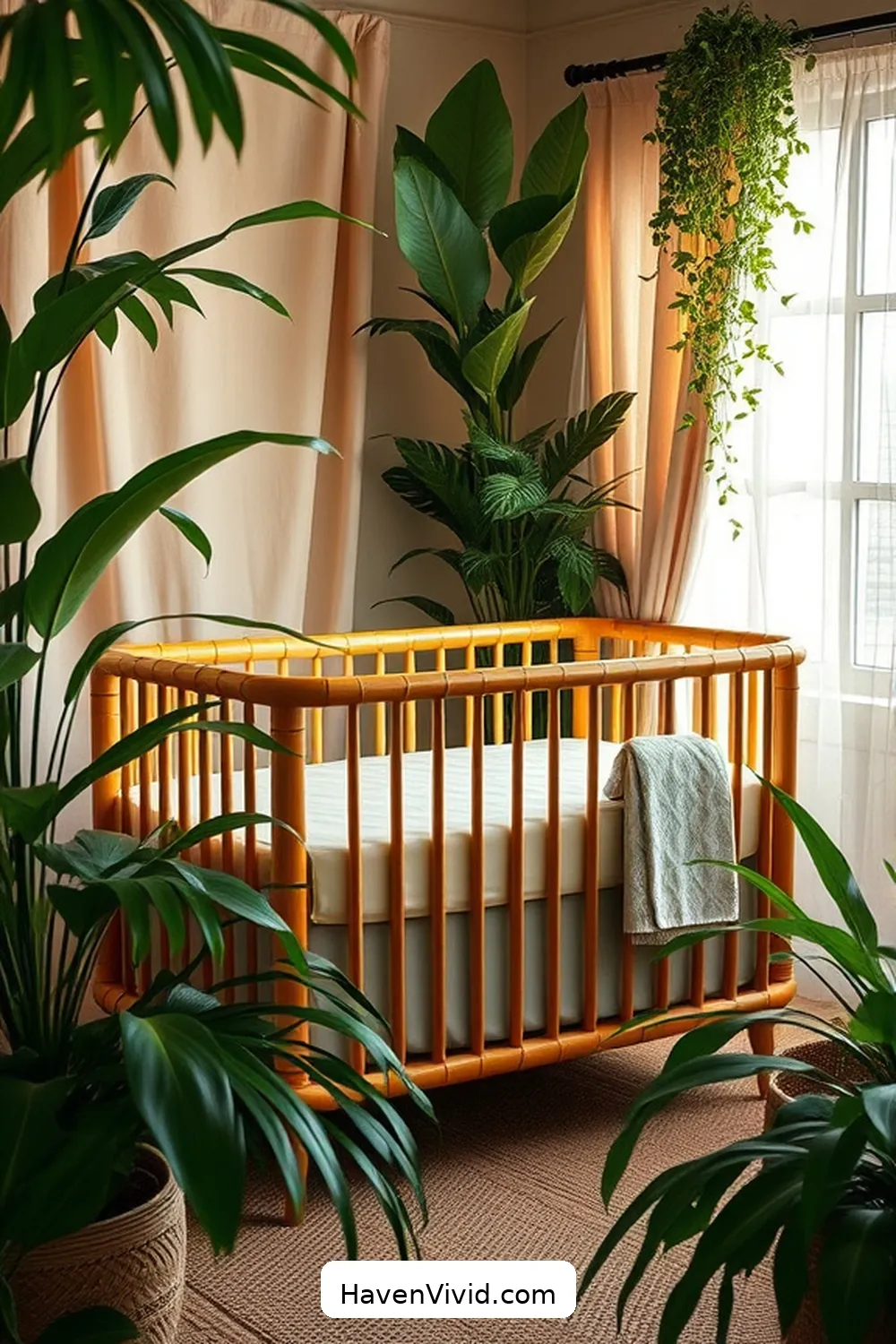 20 Ways to Create a Glamorous Nursery Using Natural Fibers 8 Opt for a Bamboo Crib for 20 Ways to Create a Glamorous Nursery Using Natural Fibers