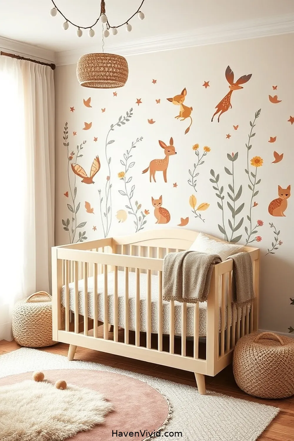 20 Ways to Create a Glamorous Nursery Using Natural Fibers 20 Use Eco-Friendly Wall Decals for 20 Ways to Create a Glamorous Nursery Using Natural Fibers