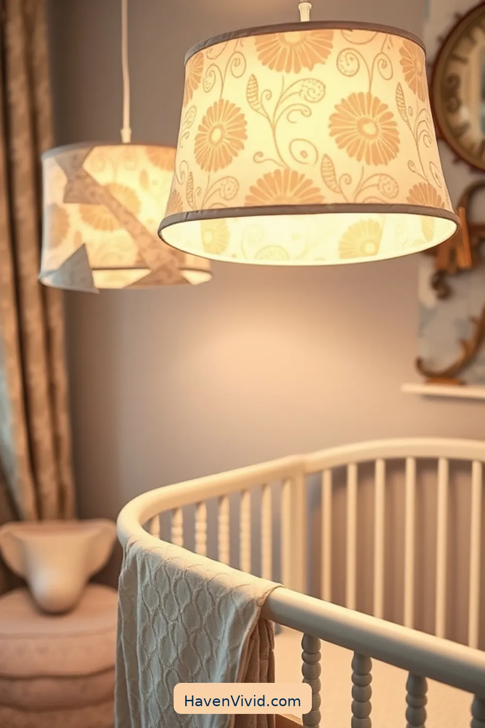 20 Ways to Create a Glamorous Nursery Using Upcycled Fabric 17 Upcycled Fabric Lampshades for 20 Ways to Create a Glamorous Nursery Using Upcycled Fabric