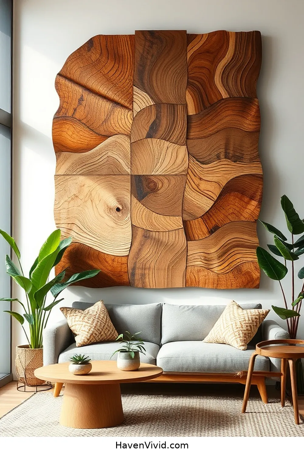 20 Ways to Create an Eco Friendly Living Room Using Recycled Wood 11 Eco-Friendly Wood Wall Art for 20 Ways to Create an Eco Friendly Living Room Using Recycled Wood