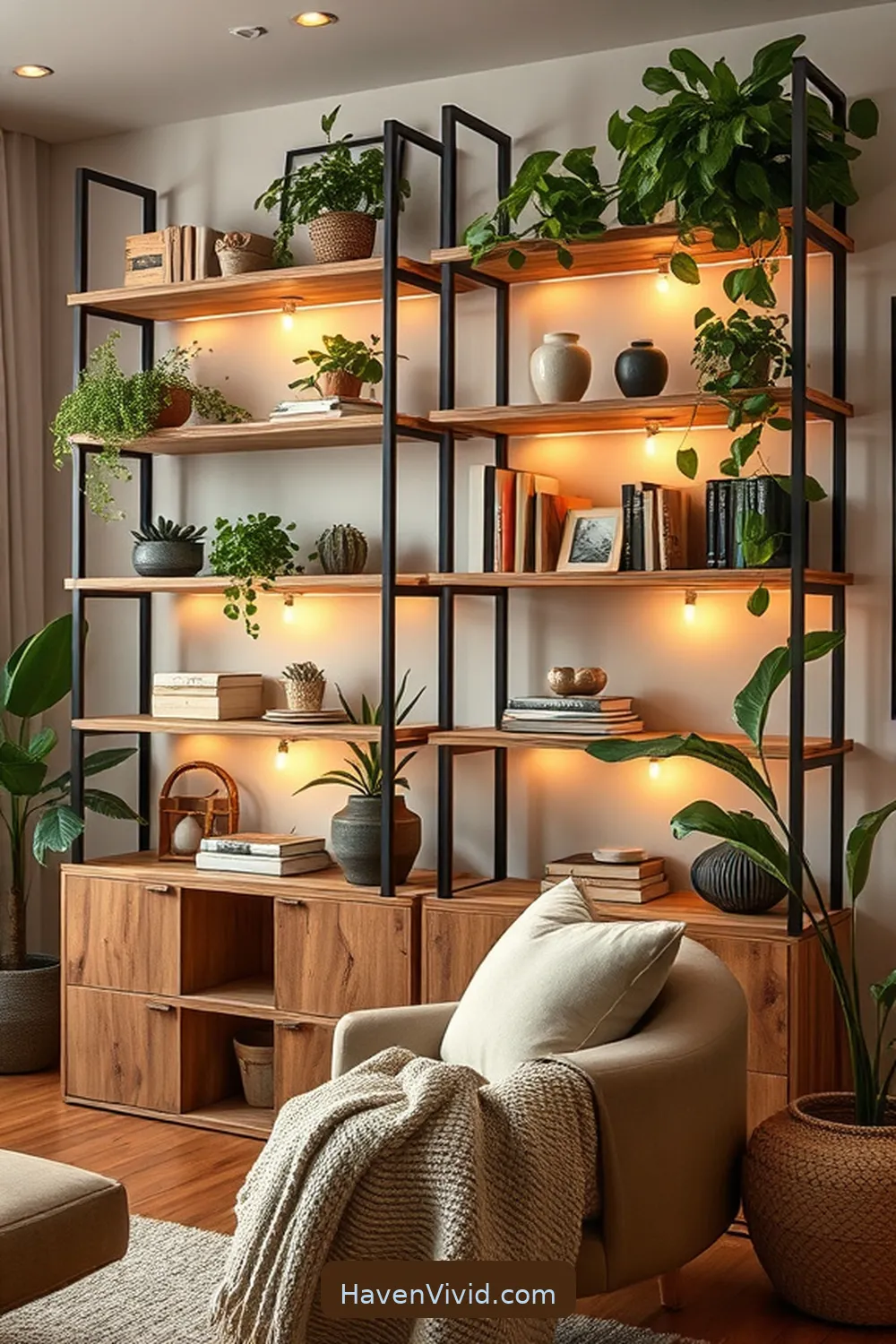 20 Ways to Create an Eco Friendly Living Room Using Recycled Wood 6 Recycled Wood Shelving Units for 20 Ways to Create an Eco Friendly Living Room Using Recycled Wood