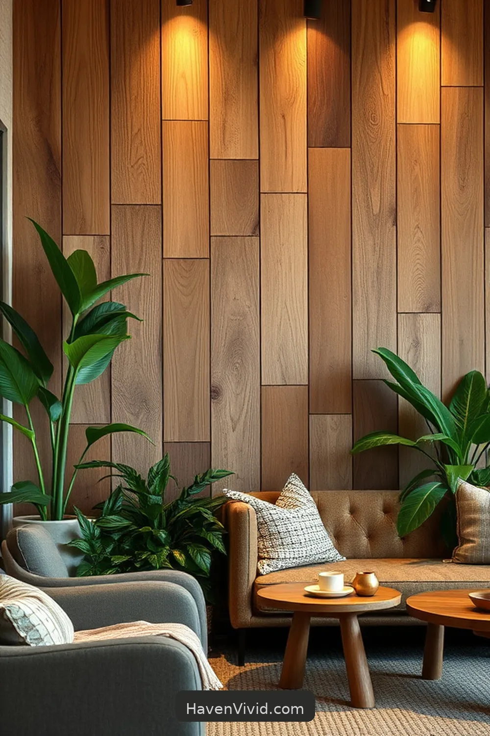 20 Ways to Create an Eco Friendly Living Room Using Recycled Wood 4 Rustic Wood Accent Wall for 20 Ways to Create an Eco Friendly Living Room Using Recycled Wood