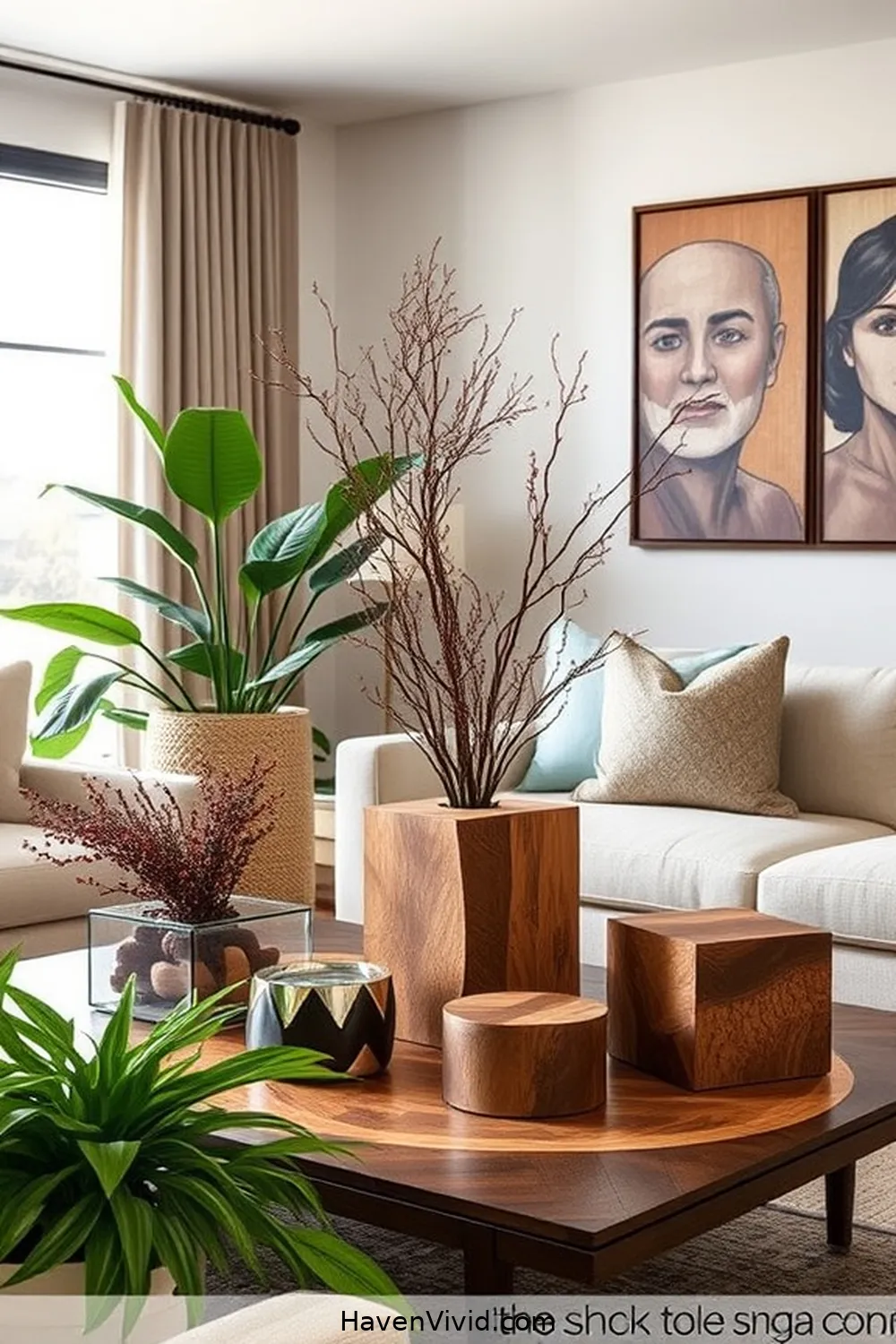 20 Ways to Create an Eco Friendly Living Room Using Recycled Wood 19 Wood Block Decorative Accents for 20 Ways to Create an Eco Friendly Living Room Using Recycled Wood