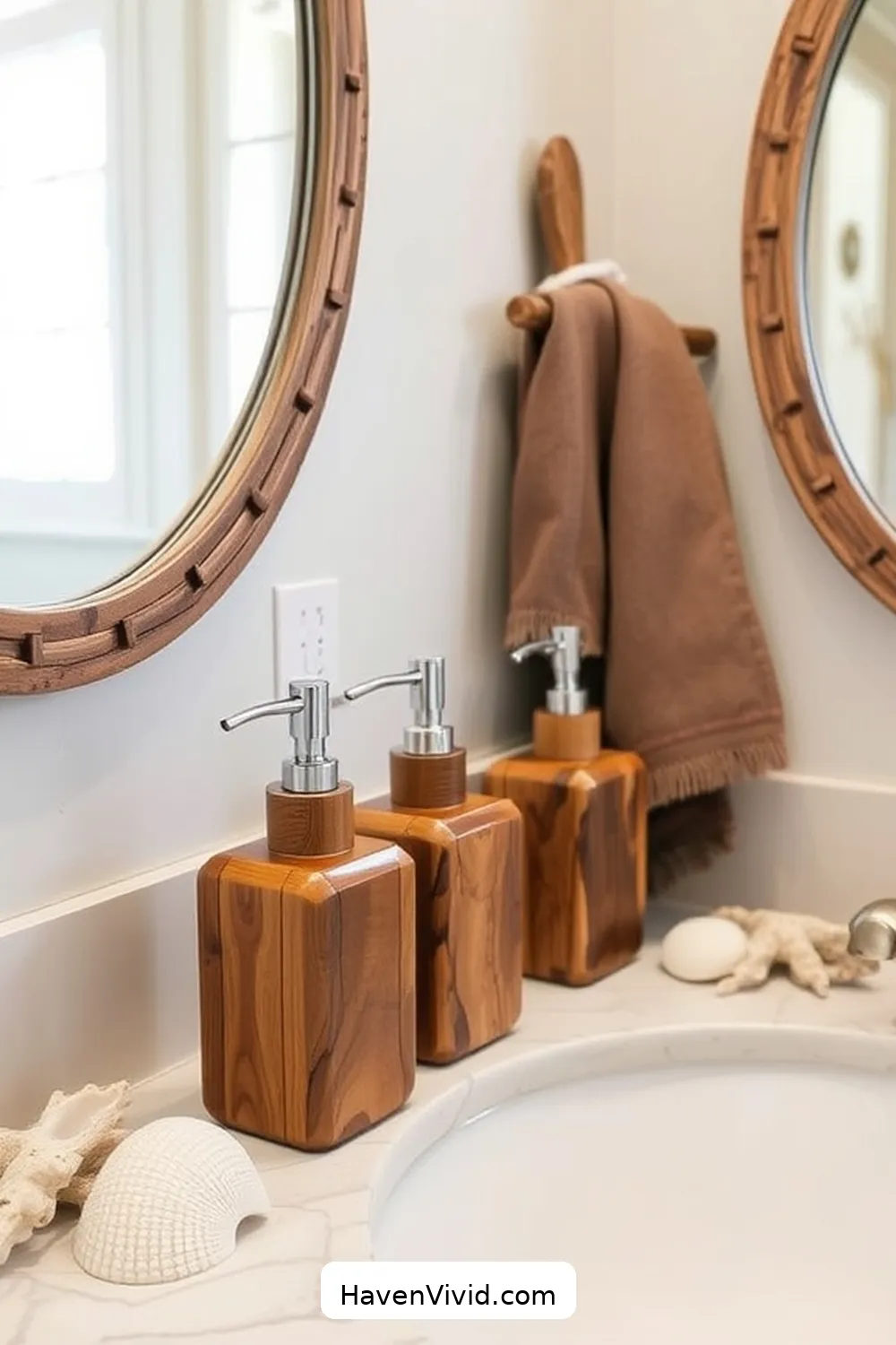 20 Ways to Embrace Coastal Living in Your Bathroom Using Recycled Wood 18 Wooden Soap Dispensers for 20 Ways to Embrace Coastal Living in Your Bathroom Using Recycled Wood