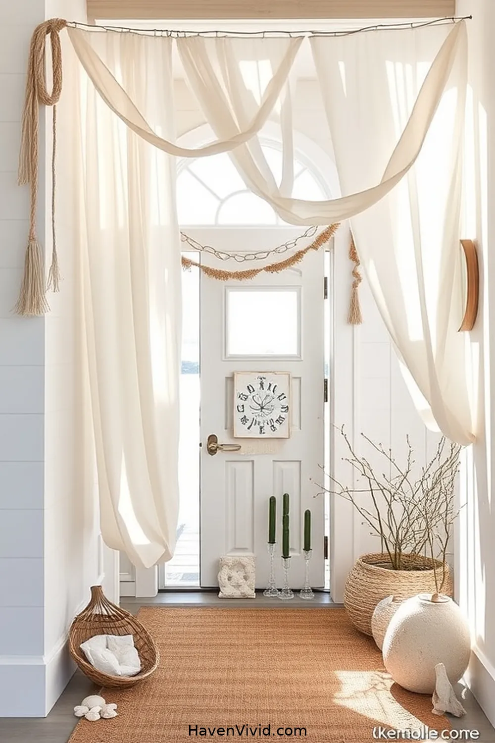 20 Ways to Embrace Coastal Living in Your Entryway Using Organic Cotton 12 Decorate With Organic Cotton Fabric Banners or Garlands for 20 Ways to Embrace Coastal Living in Your Entryway Using Organic Cotton