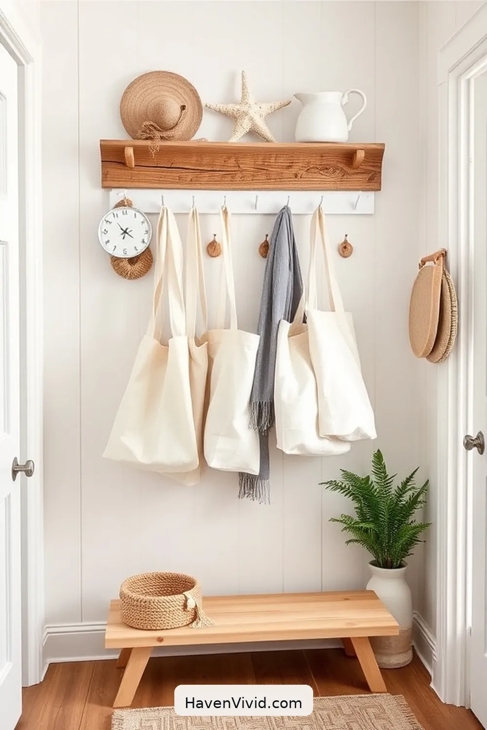 20 Ways to Embrace Coastal Living in Your Entryway Using Organic Cotton 5 Incorporate Organic Cotton Tote Bags for Storage for 20 Ways to Embrace Coastal Living in Your Entryway Using Organic Cotton