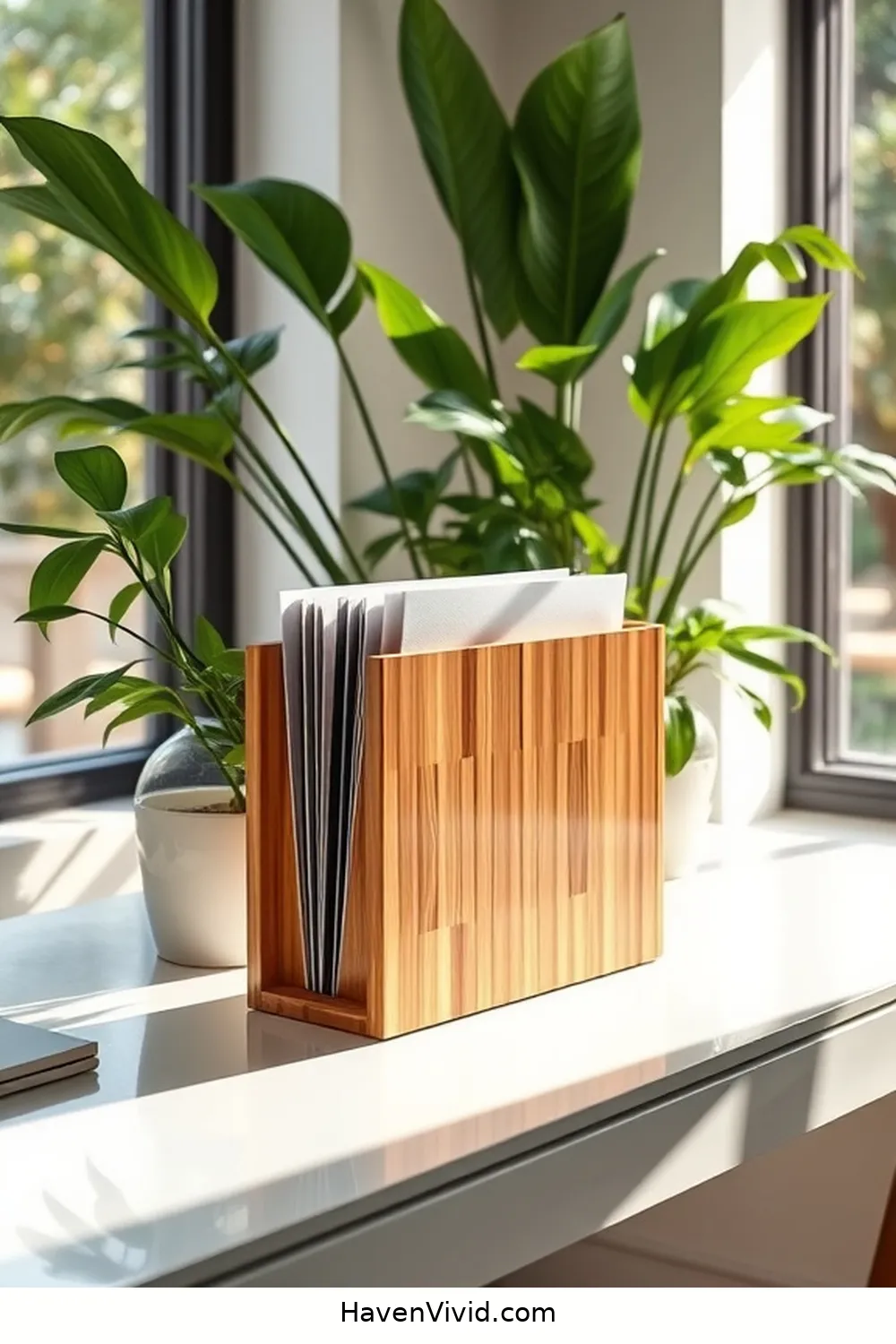 20 Ways to Embrace Eco-Friendly Living in Your Home Office Using Bamboo 12 Bamboo File Holders for Organized Documents for 20 Ways to Embrace Eco-Friendly Living in Your Home Office Using Bamboo