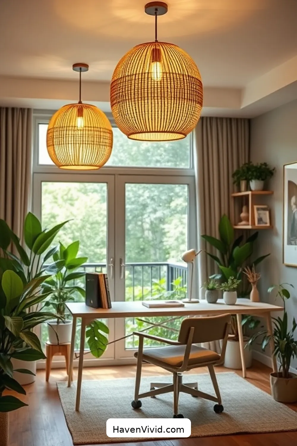 20 Ways to Embrace Eco-Friendly Living in Your Home Office Using Bamboo 10 Bamboo Lighting Fixtures for Energy Efficiency for 20 Ways to Embrace Eco-Friendly Living in Your Home Office Using Bamboo
