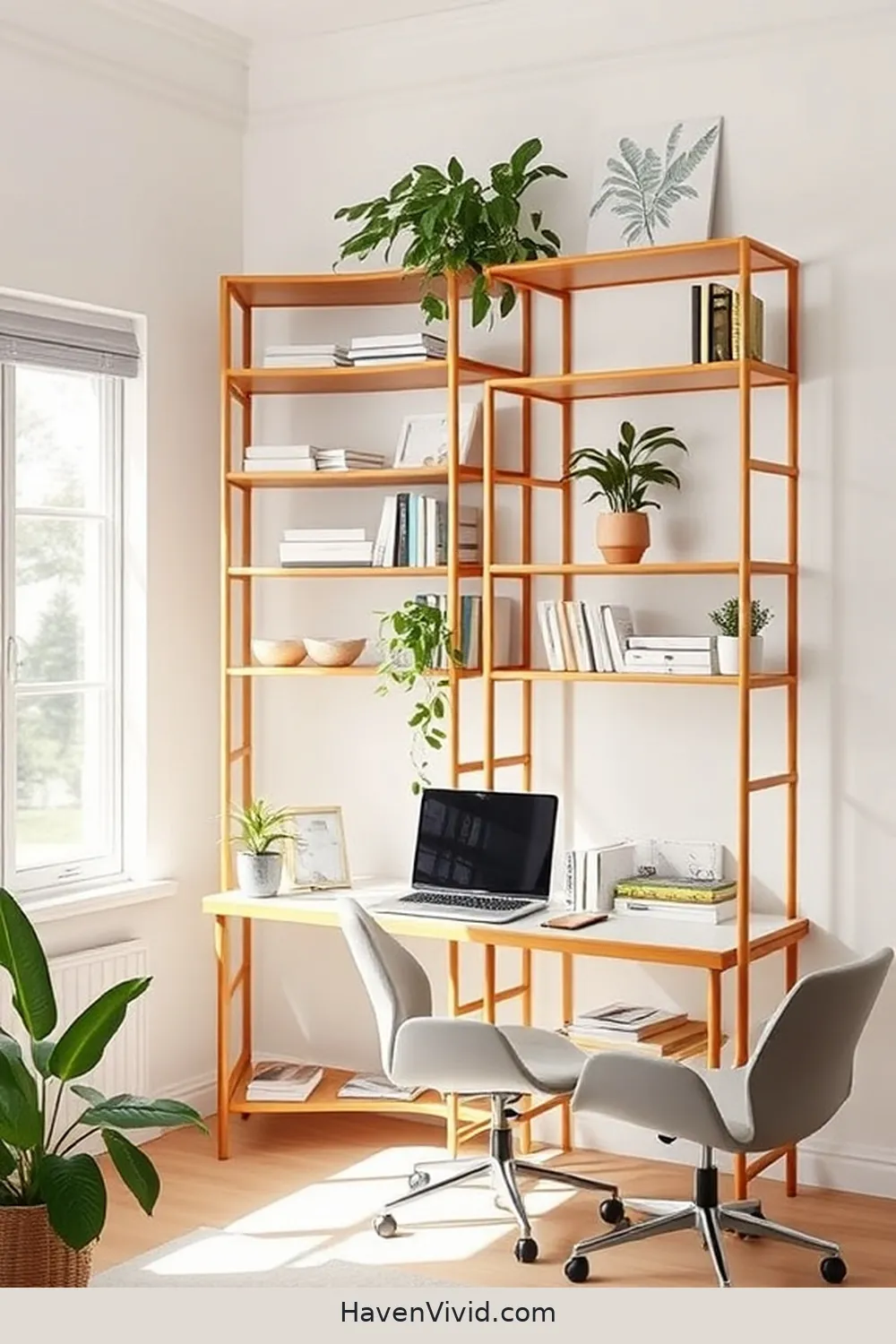 20 Ways to Embrace Eco-Friendly Living in Your Home Office Using Bamboo 4 Bamboo Shelving Units for Storage for 20 Ways to Embrace Eco-Friendly Living in Your Home Office Using Bamboo