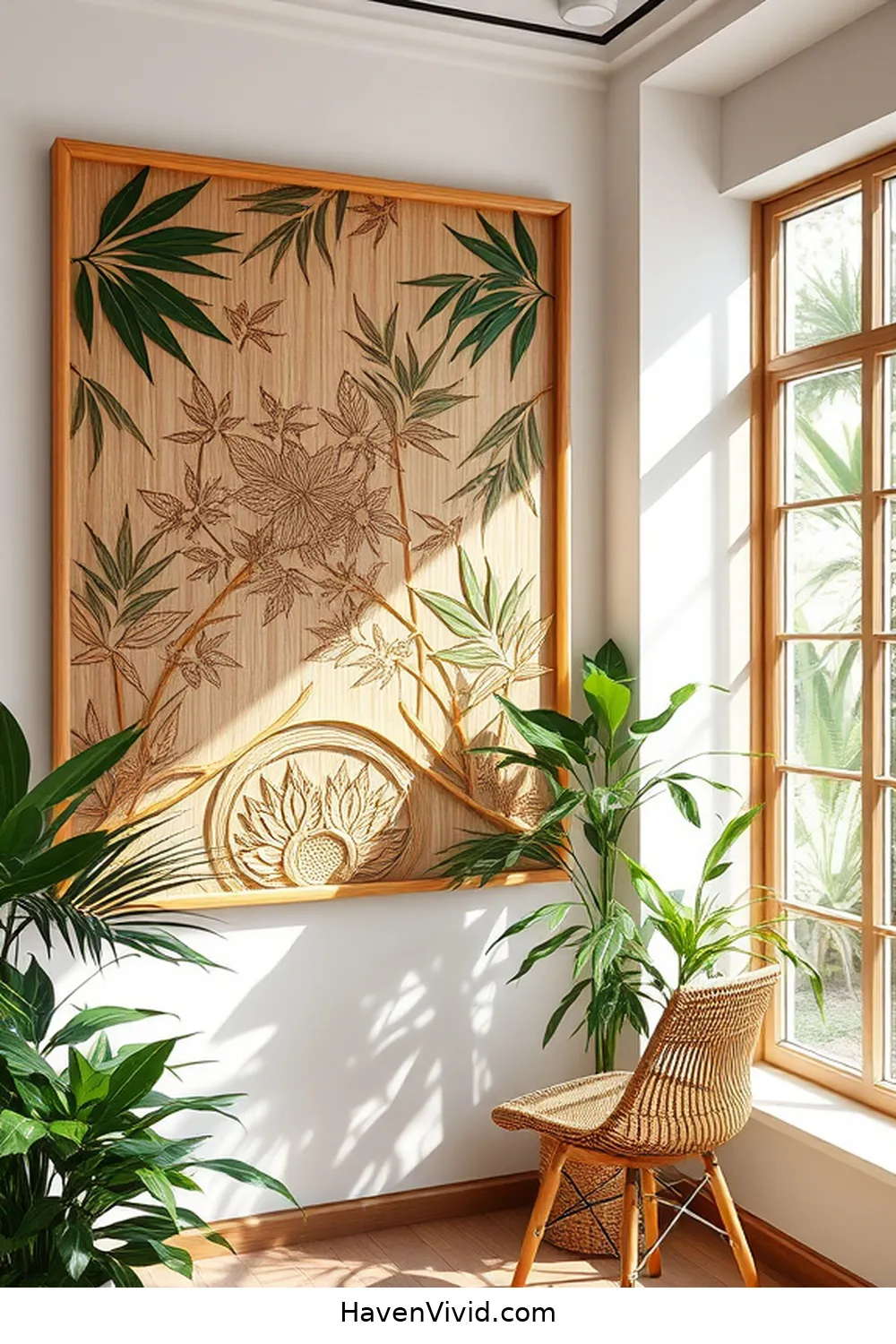 20 Ways to Embrace Eco-Friendly Living in Your Home Office Using Bamboo 8 Bamboo Wall Art for Natural Aesthetics for 20 Ways to Embrace Eco-Friendly Living in Your Home Office Using Bamboo