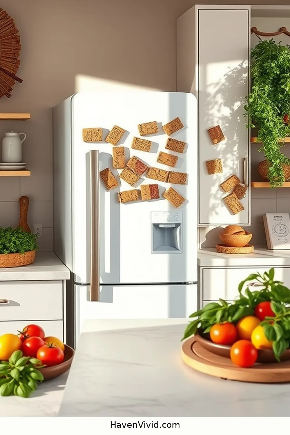 20 Ways to Embrace Eco-Friendly Living in Your Kitchen Using Cork 20 Cork Refrigerator Magnets for a Green Touch for 20 Ways to Embrace Eco-Friendly Living in Your Kitchen Using Cork