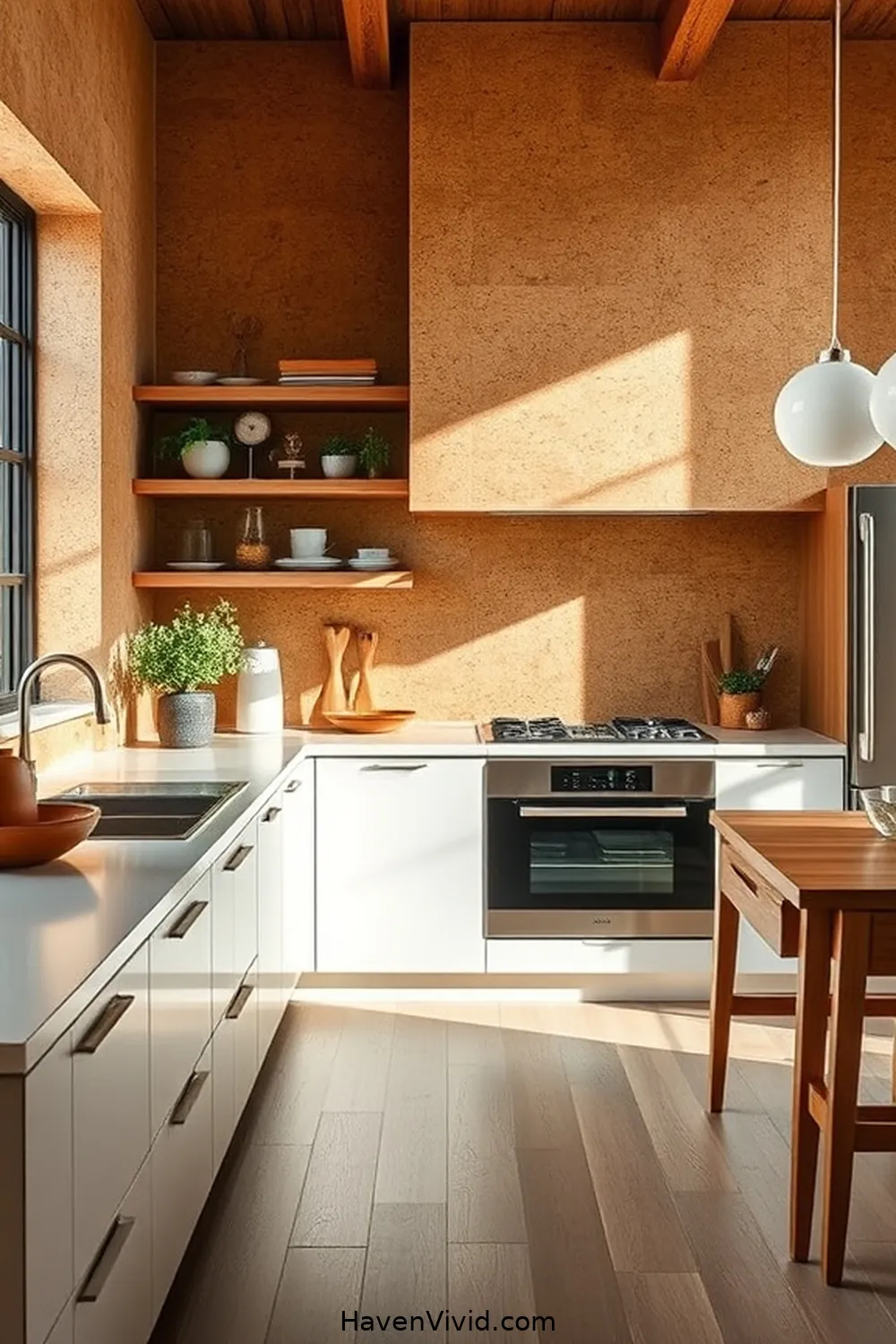 20 Ways to Embrace Eco-Friendly Living in Your Kitchen Using Cork 6 Stylish Cork Wall Panels for 20 Ways to Embrace Eco-Friendly Living in Your Kitchen Using Cork