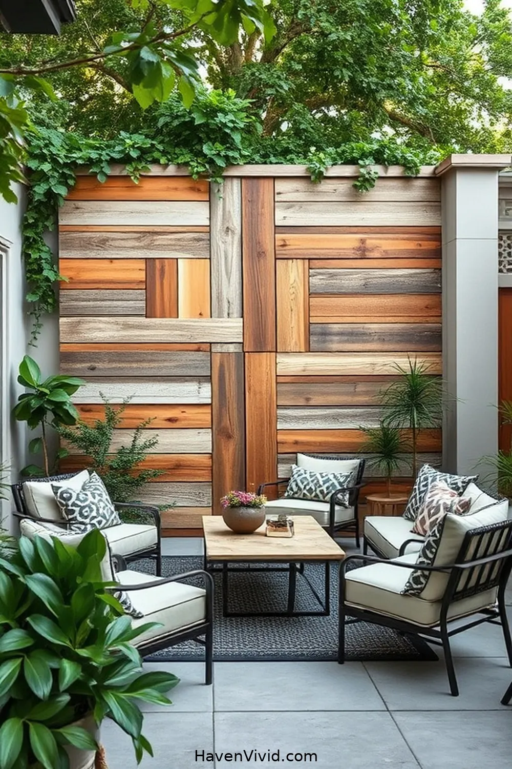 20 Ways to Embrace a Minimalist Lifestyle in Your Outdoor Patio Using Reclaimed Materials 7 Old Fence Boards as Wall Art for 20 Ways to Embrace a Minimalist Lifestyle in Your Outdoor Patio Using Reclaimed Materials