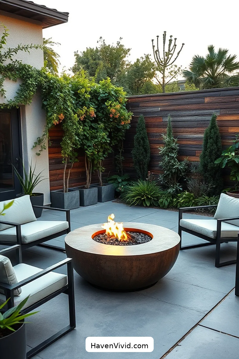 20 Ways to Embrace a Minimalist Lifestyle in Your Outdoor Patio Using Reclaimed Materials 8 Reclaimed Metal Fire Pit for 20 Ways to Embrace a Minimalist Lifestyle in Your Outdoor Patio Using Reclaimed Materials