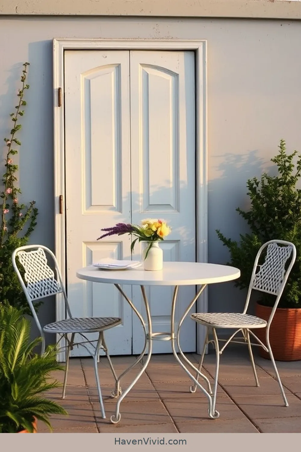 20 Ways to Embrace a Minimalist Lifestyle in Your Outdoor Patio Using Reclaimed Materials 4 Vintage Door Table for 20 Ways to Embrace a Minimalist Lifestyle in Your Outdoor Patio Using Reclaimed Materials
