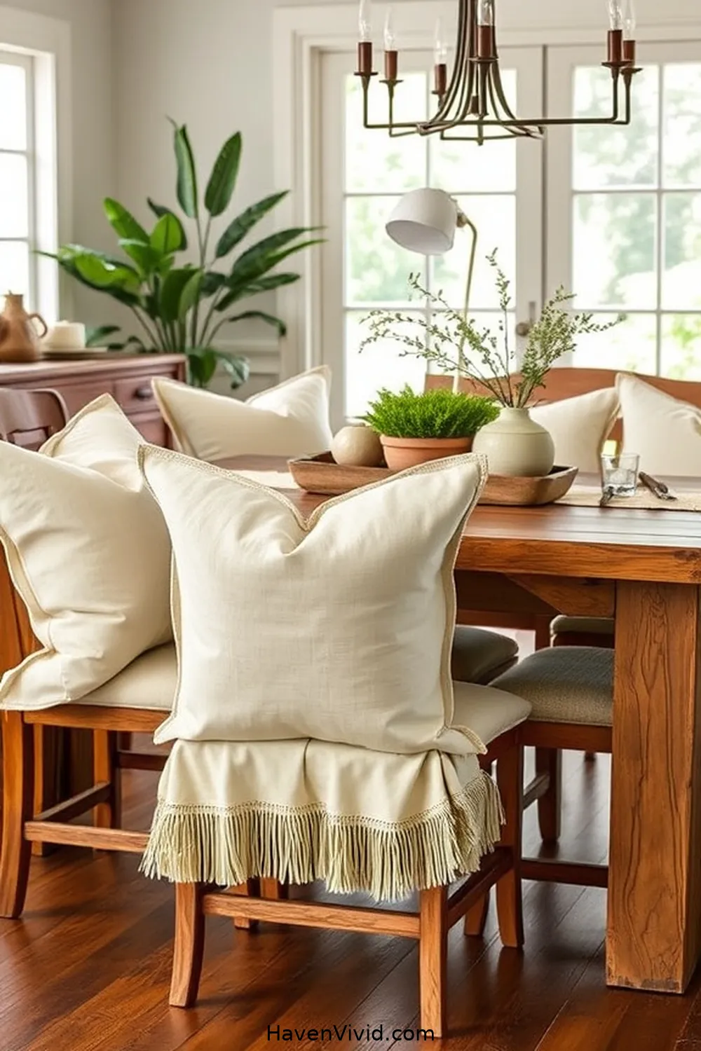 20 Ways to Use Natural Fibers in Your Farmhouse Dining Room 7 Cotton Cushion Covers for Comfortable Seating for 20 Ways to Use Natural Fibers in Your Farmhouse Dining Room